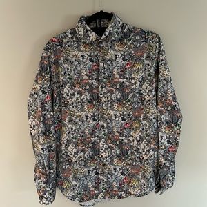 Robert Graham Boutique Men’s Dress Shirt, Medium, Floral, Fall